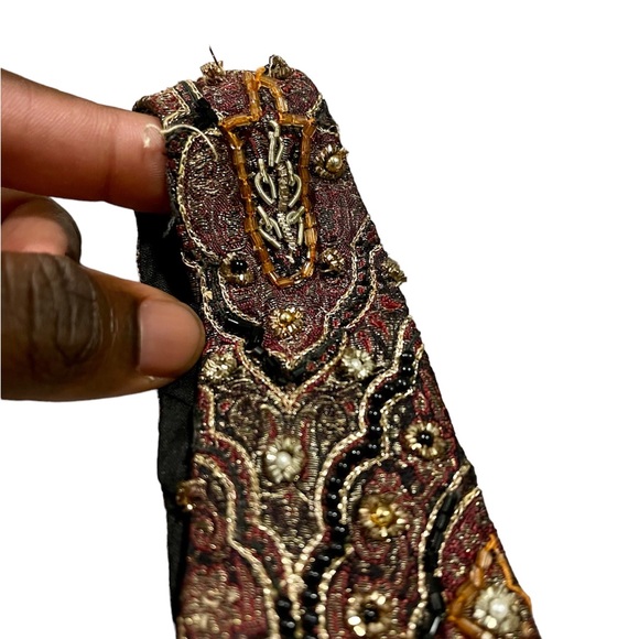 Vintage GiGi Clark Hook & Eye Closure Hand Beaded Silk Corset - Picture 8 of 12